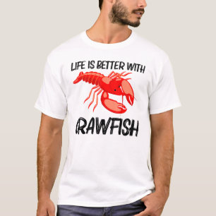 Cool Crawfish Art For Men Women Lobster Crawdad Bo T-Shirt