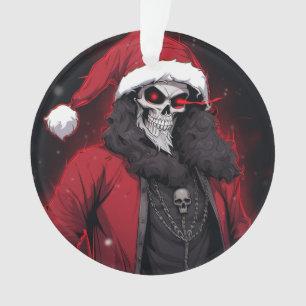 Cool Creepy Anime Cartoon Santa Skull Zombie Demon Ornament