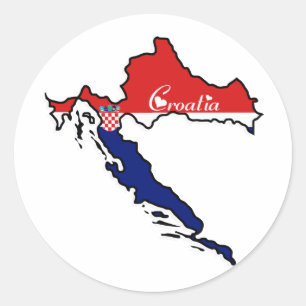 Cool Croatia Classic Round Sticker