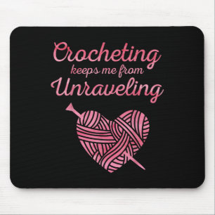 Cool Crochet Lover Design For Men Women Crocheting Mouse Pad