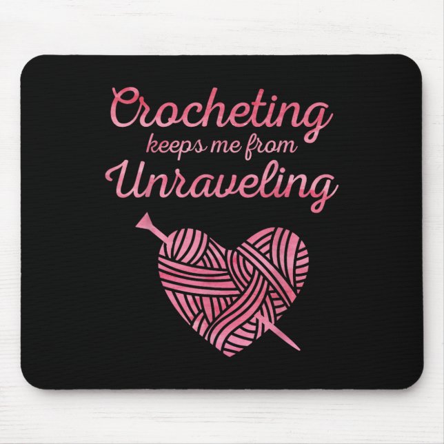 Cool Crochet Lover Design For Men Women Crocheting Mouse Pad (Front)