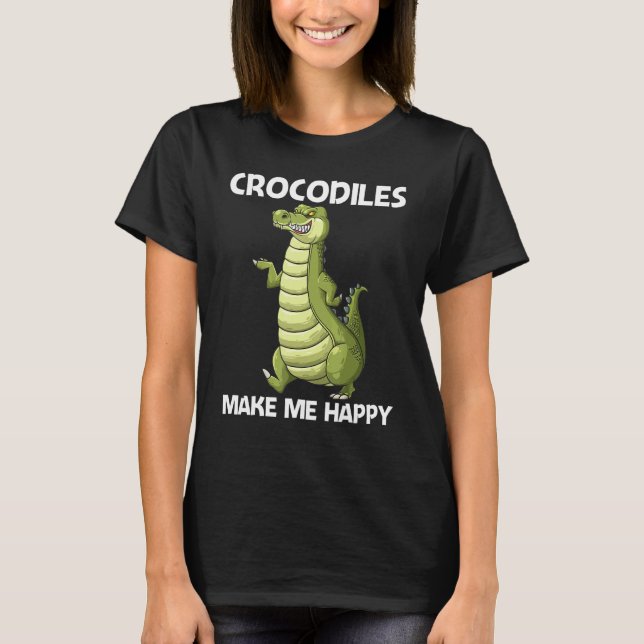 Cool Crocodile For Men Women Alligator Reptile Ani T-Shirt (Front)