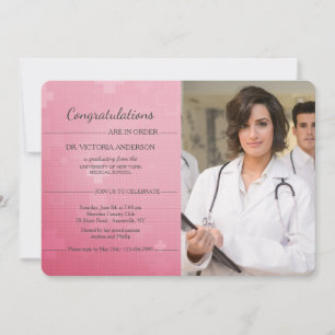 Cool Cross Photo Graduation Invitation