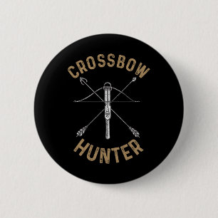 Cool Crossbow For Men Women Archery Arrow Bow Hunt 6 Cm Round Badge