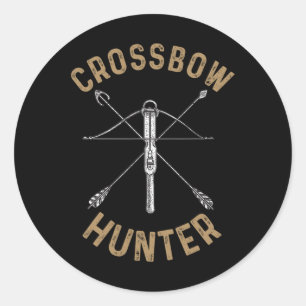 Cool Crossbow For Men Women Archery Arrow Bow Hunt Classic Round Sticker