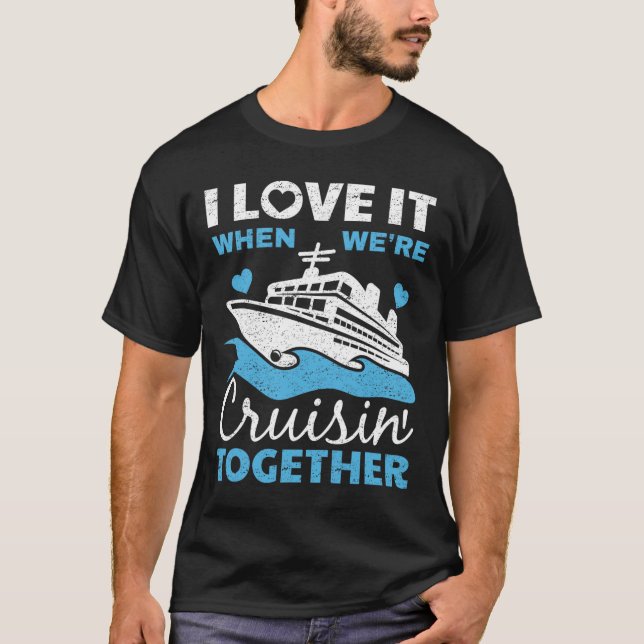 Cool Cruise Art Men Women Cruise Ship Couple Famil T-Shirt (Front)