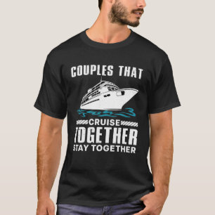 Cool Cruise Couple Art Men Women Cruise Ship Boat  T-Shirt