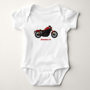 Cool cruiser style motorcycle baby bodysuit