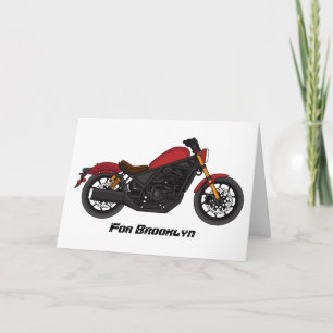 Cool cruiser style motorcycle  card