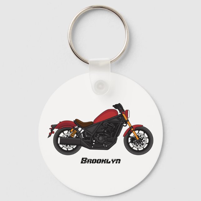 Cool cruiser style motorcycle key ring (Front)