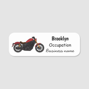 Cool cruiser style motorcycle name tag