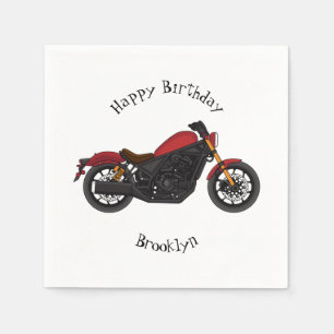 Cool cruiser style motorcycle napkin