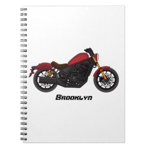 Cool cruiser style motorcycle notebook