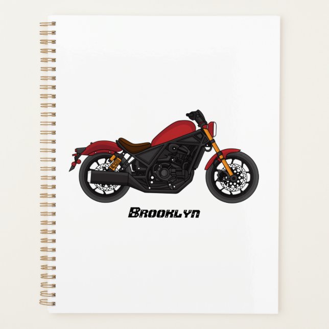 Cool cruiser style motorcycle planner (Front)