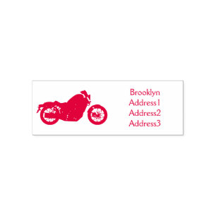 Cool cruiser style motorcycle self-inking stamp