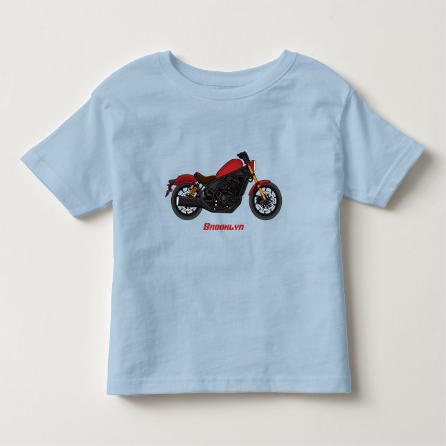 Cool cruiser style motorcycle toddler T-Shirt (Front)