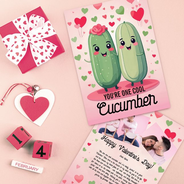 Cool Cucumber Love Valentine's Day Holiday Card (Creator Uploaded)