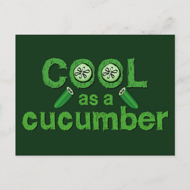 Cool Cucumber postcard (Front)
