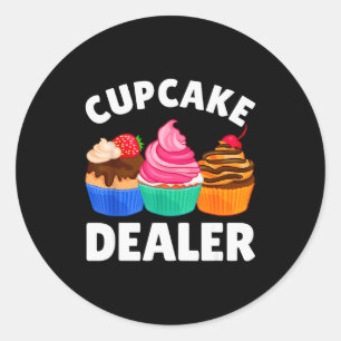 Cool Cupcake Costume For Men Women Baking Cupcake  Classic Round Sticker