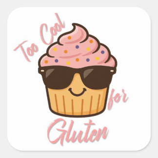 Cool Cupcake Square Sticker