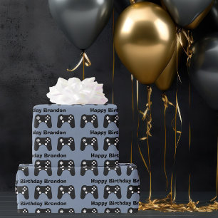 Cool Custom Gamer Wrapping Paper