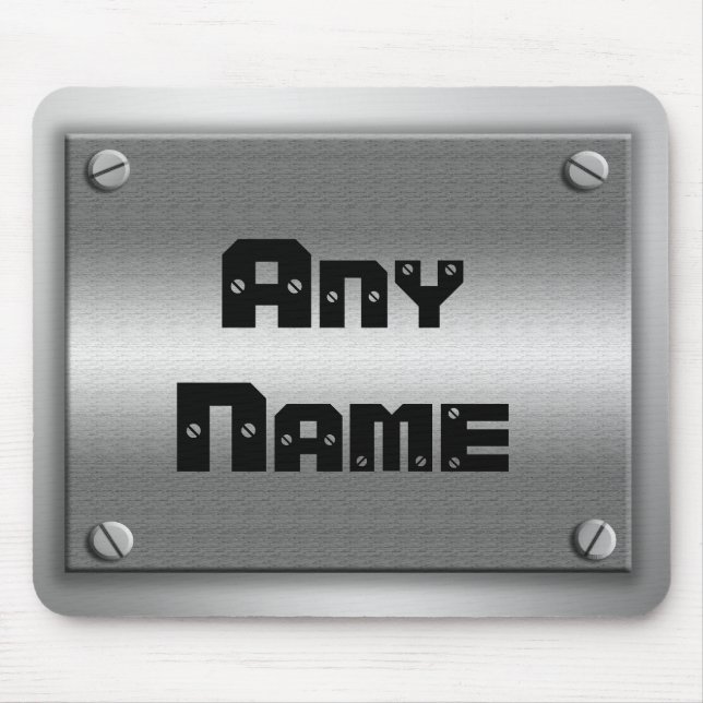 Cool Custom Metal Look Mousepad (Front)