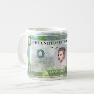 COOL! Custom Photo Mug — Fake Dollar Bill Design💵