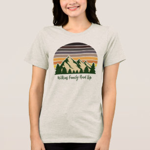 Cool Custom Road Trip Forest Sunset Women's Tri-Blend Shirt