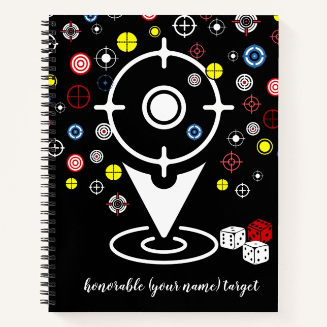 Cool custom target notbook journal college student (Front)