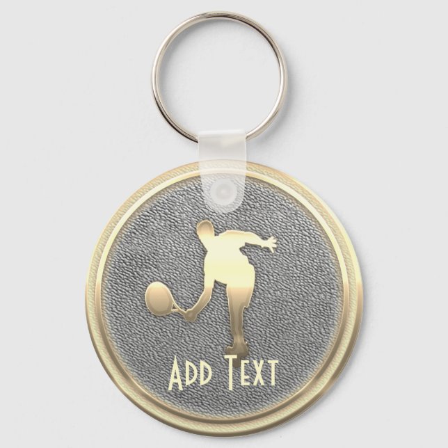 Cool Custom Tennis Star  Sport Key Ring (Front)