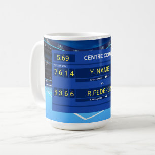 Cool, customisable tennis score board coffee mug