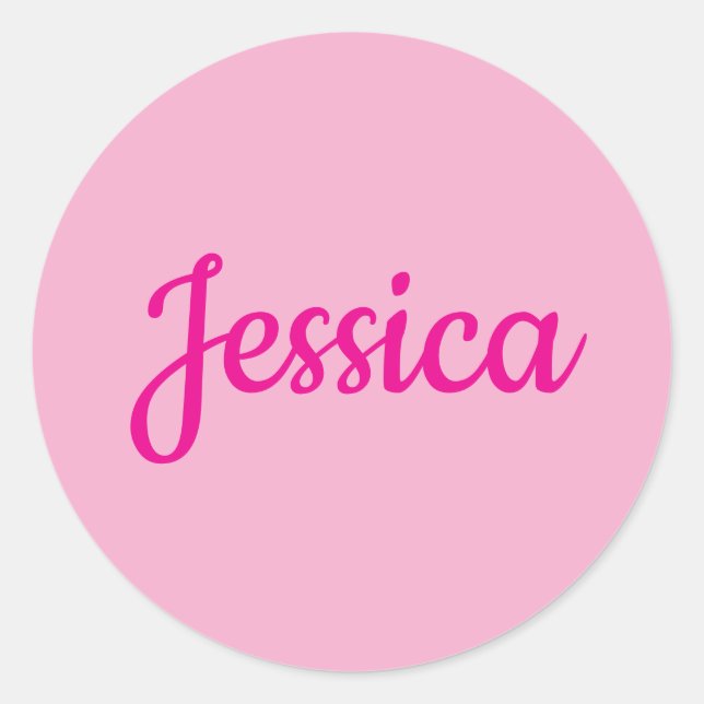 Cool Customisable Text Classic Round Sticker (Front)