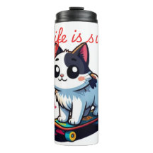 Cool Cute Cat Thermal Tumbler