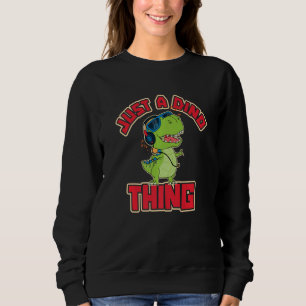 Cool Cute Dino Kid Baby Dinosaur Music Animal Jung Sweatshirt