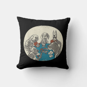Cool Cute Dogs Playing Cards Poker Texas Holdem Cushion