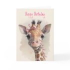 Cool Cute Giraffe - Funny Happy Birthday