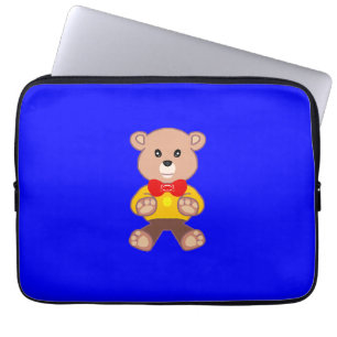 Cool Cute Little Bowtie Teddy Bear Electronics Bag