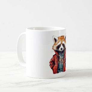 Cool cute little racoon coffee mug