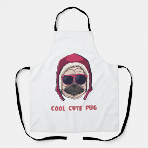 Cool Cute Pug Apron