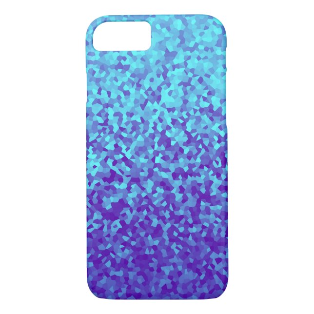 cool cyan purple glitter sparking polygons pattern Case-Mate iPhone case (Back)