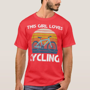 Cool Cycling Design For Girls Women Biking Bicycle T-Shirt