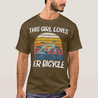 Cool Cycling Design For Girls Women Biking Bicycle T-Shirt