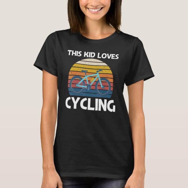 Cool Cycling For Kids Boys Men Biking Bicycle Cycl T-Shirt (Front)