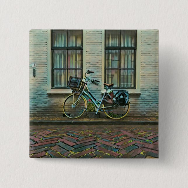 Cool cyclist gifts 15 cm square badge (Front)