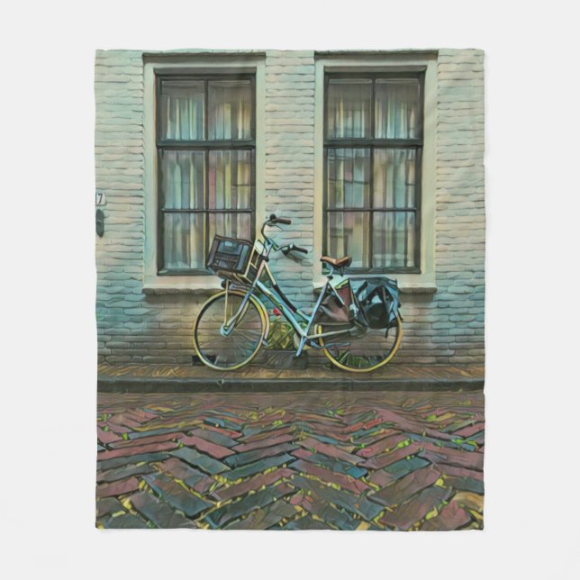 Cool cyclist gifts fleece blanket (Front)