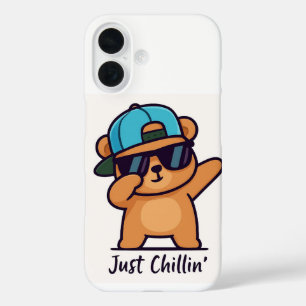 Cool Dab Bear Cartoon iPhone 16 Case