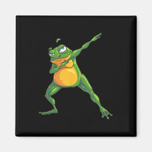 Cool Dabbing Frog Funny Hip-hop Tadpole Dancing Lo Magnet
