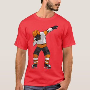 Cool Dabbing Ice Hockey Art For Men Boys Ice Hocke T-Shirt