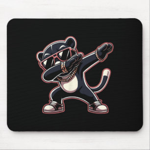Cool Dabbing Panther Black Wearing Cool Sungles Mouse Pad