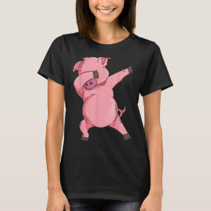Cool Dabbing Pig Funny Hip-hop Boar Dancing Hog Pe T-Shirt